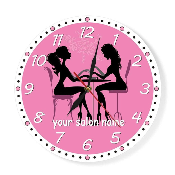 Manicure Salon Wall Clock Nail Spa Personalized Custom