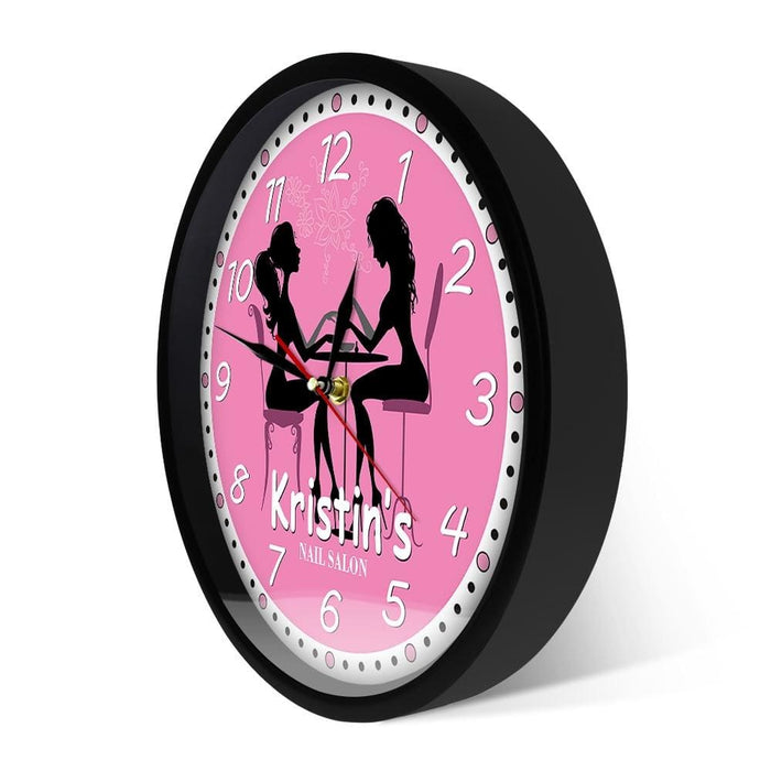 Manicure Salon Wall Clock Nail Spa Personalized Custom