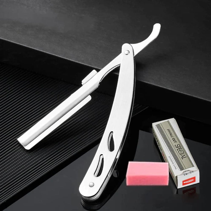 Manual Folding Straight Razor With Blades