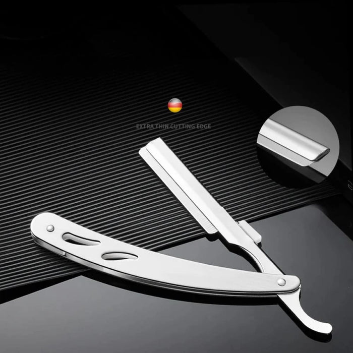 Manual Folding Straight Razor With Blades
