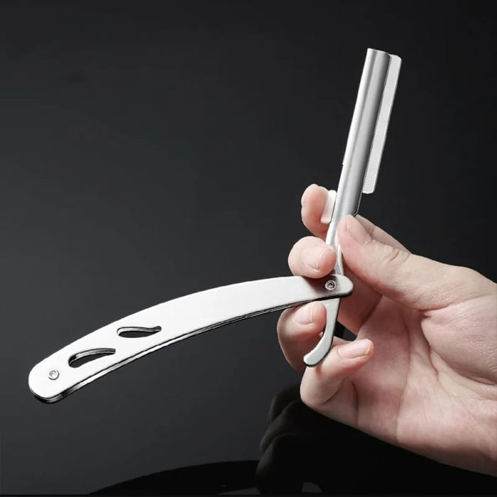 Manual Folding Straight Razor With Blades