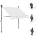 Manual Retractable Awning With Led 200 Cm Cream