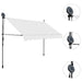 Manual Retractable Awning With Led 300 Cm Cream