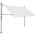 Manual Retractable Awning With Led 300 Cm Cream