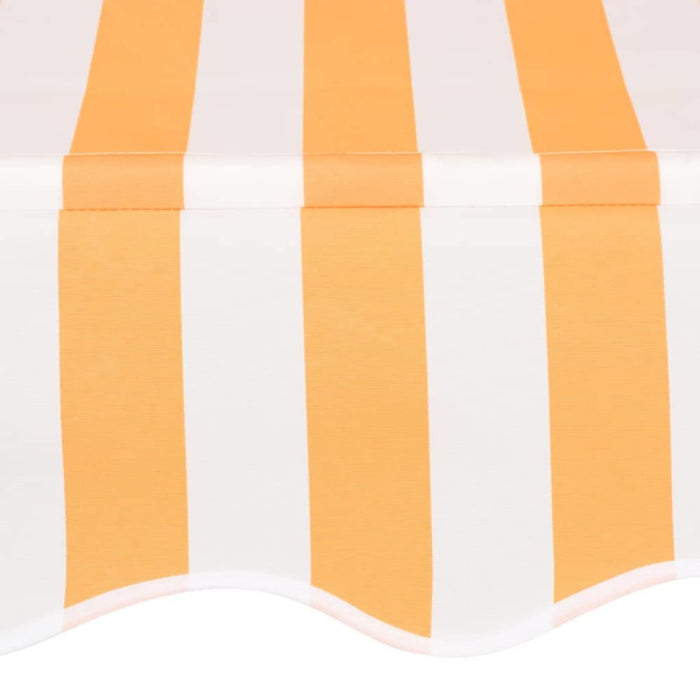 Manual Retractable Awning 300 Cm Orange And White Stripes