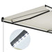 Manual Retractable Awning With Led 300x250 Cm Cream Tbppxxo