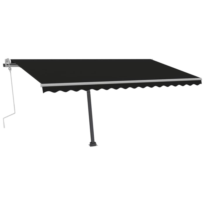 Manual Retractable Awning With Led 400x300 Cm Anthracite