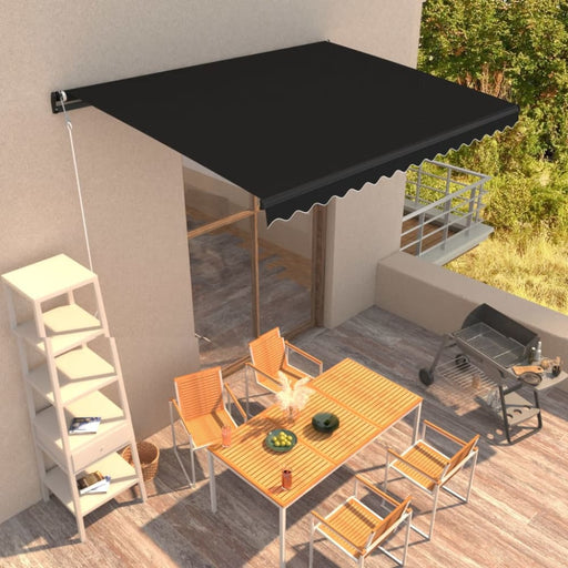 Manual Retractable Awning 400x300 Cm Anthracite Tbpoxtk