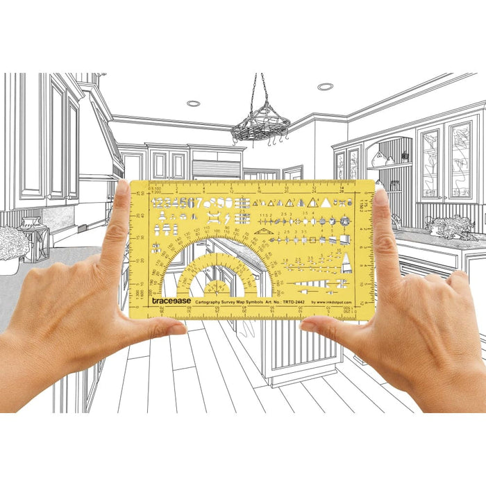 Map Drafting Cartography Survey Symbols Template Drawing