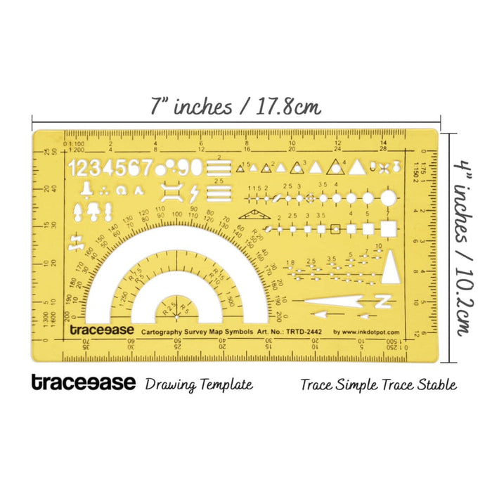 Map Drafting Cartography Survey Symbols Template Drawing