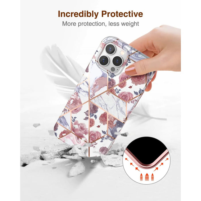 Marble 2 In 1 Shockproof Case For Iphone13 Pro Fashion