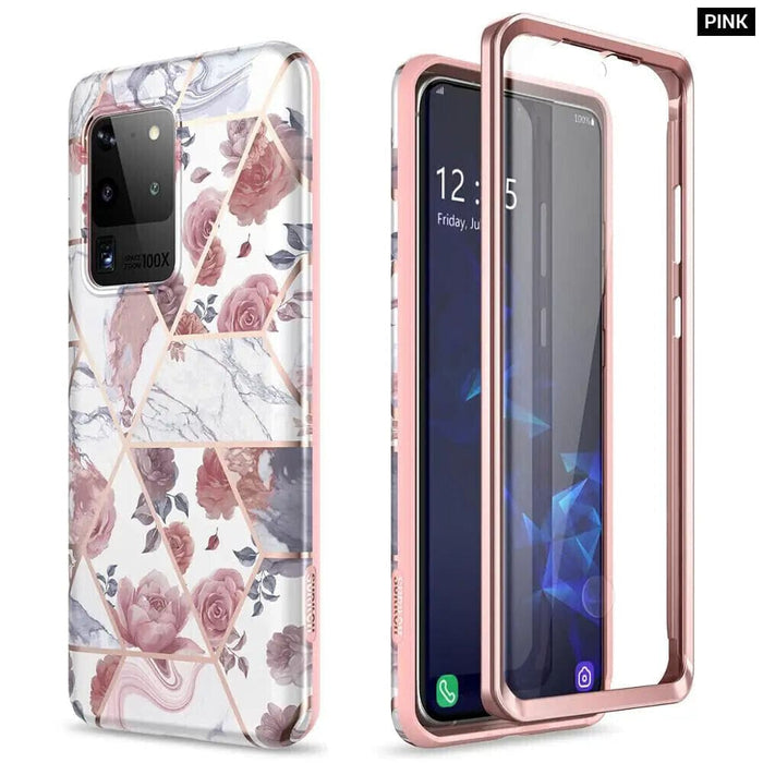 Marble Geometric Phone Case For Samsung Galaxy S20 S9 S10