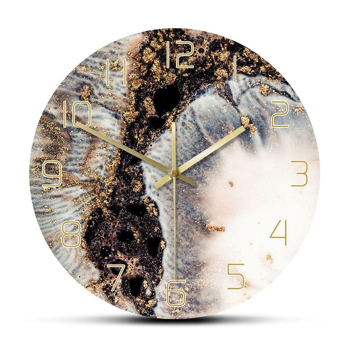 Marble Glitter Magic Fashion Rich Texture Print Wall Clock