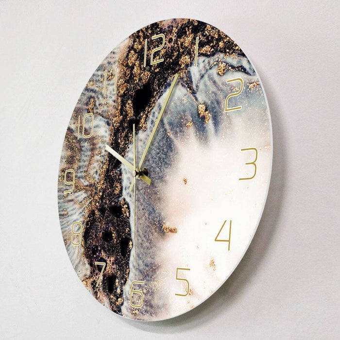 Marble Glitter Magic Fashion Rich Texture Print Wall Clock