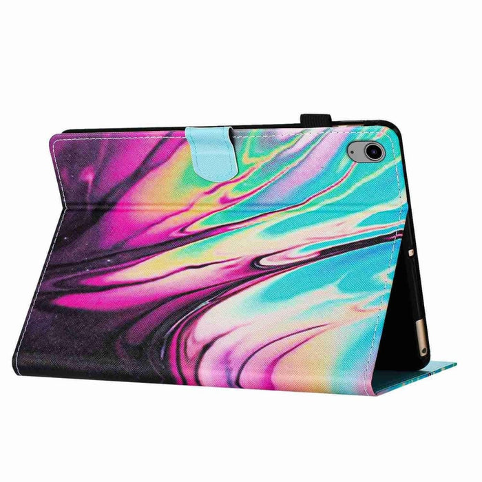 Marble Pattern Stitching Smart Leather Tablet Case For Ipad