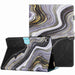 Marble Pattern Stitching Smart Leather Tablet Case For Ipad