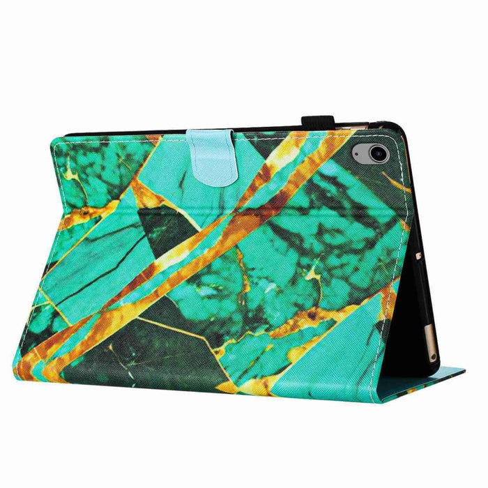 Marble Pattern Stitching Smart Leather Tablet Case For Ipad