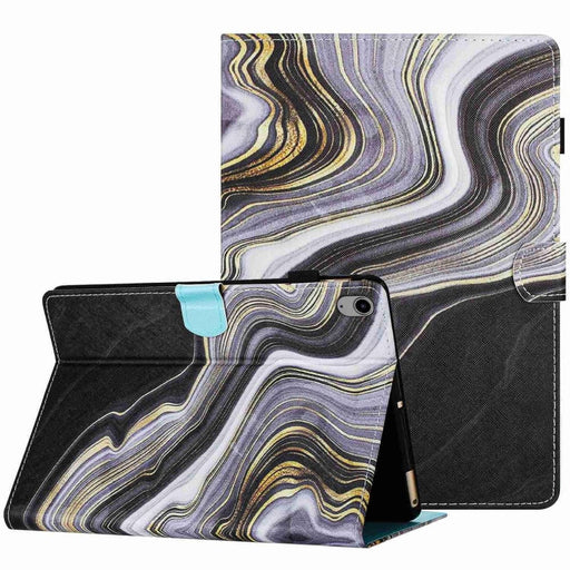Marble Pattern Stitching Smart Leather Tablet Case For Ipad
