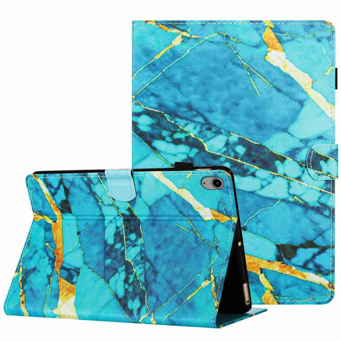 Marble Pattern Stitching Smart Leather Tablet Case For Ipad