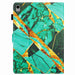 Marble Pattern Stitching Smart Leather Tablet Case For Ipad