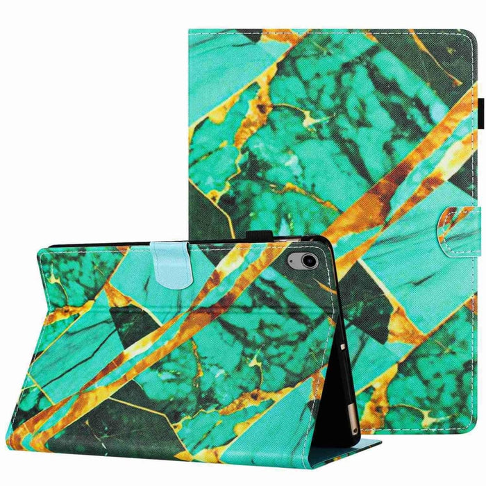 Marble Pattern Stitching Smart Leather Tablet Case For Ipad