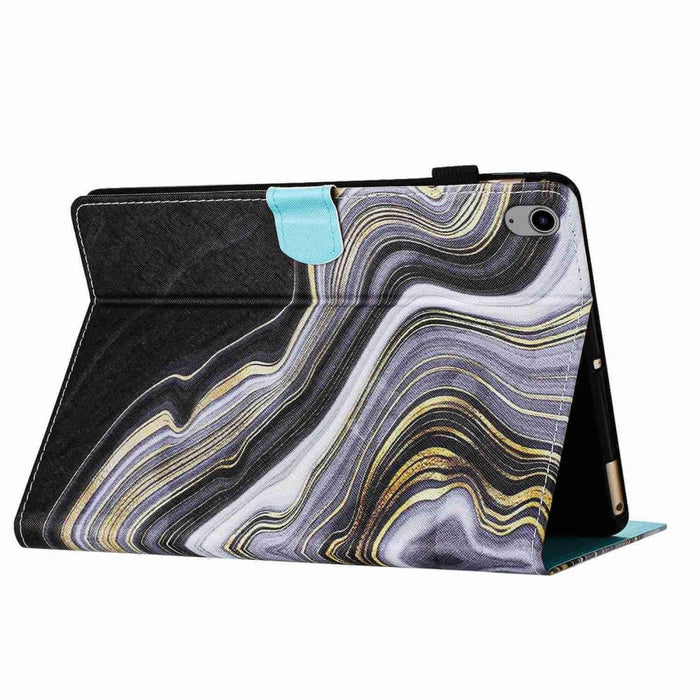 Marble Pattern Stitching Smart Leather Tablet Case For Ipad