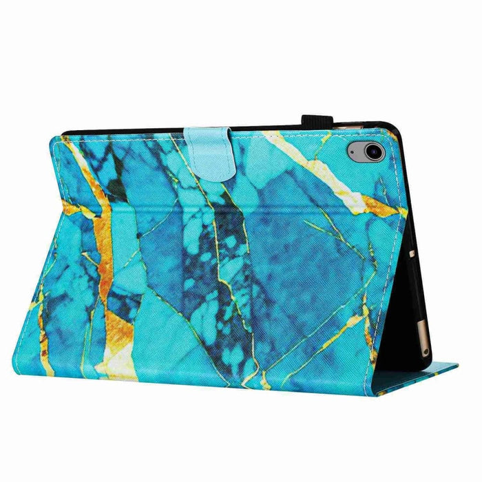 Marble Pattern Stitching Smart Leather Tablet Case For Ipad
