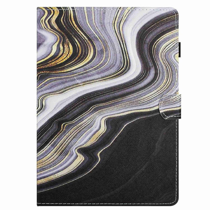 Marble Pattern Stitching Smart Leather Tablet Case For Ipad