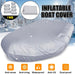 Marine Boat Cover 7.5-17ft Waterproof Dustproof Anti Uv Ice