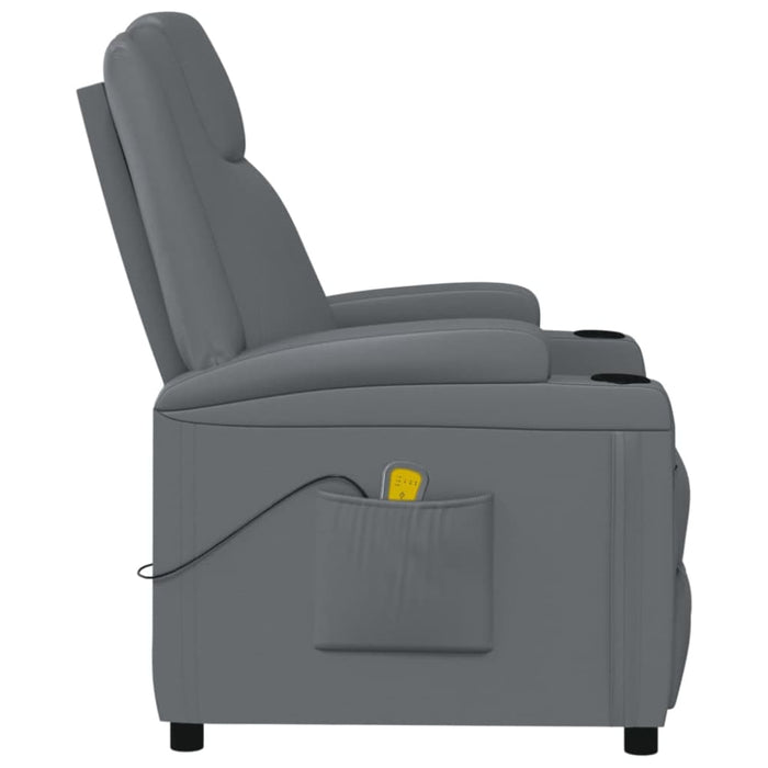 Massage Chair Anthracite Faux Leather Taxiop
