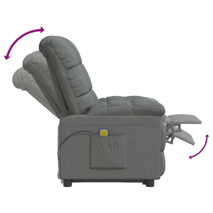 Massage Chair Dark Grey Fabric Taxita