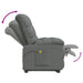 Massage Chair Dark Grey Fabric Taxita