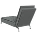 Massage Chaise Lounge With Bolster Dark Grey Fabric Tikaaa