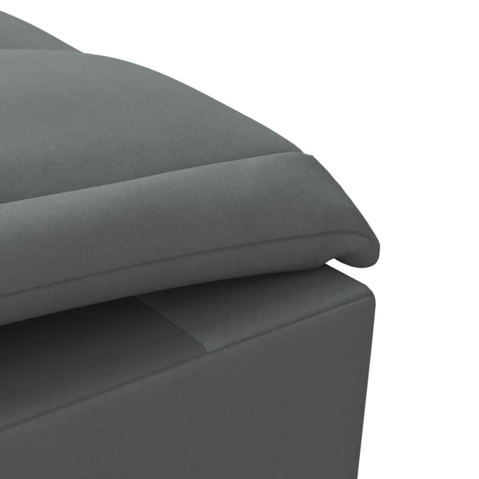 Massage Chaise Lounge With Bolster Dark Grey Fabric Tikaaa