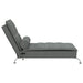 Massage Chaise Lounge With Bolster Dark Grey Fabric Tikaaa