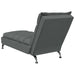 Massage Chaise Lounge With Cushions Dark Grey Fabric Tikail