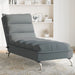 Massage Chaise Lounge With Cushions Dark Grey Fabric Tikail