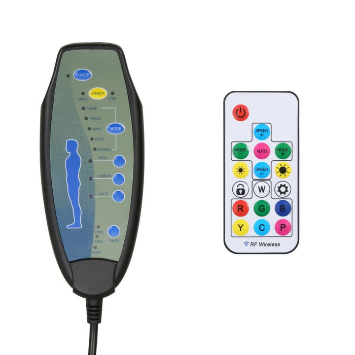 Massage Gaming Office Chair 7 Led Computer Chairs Leather