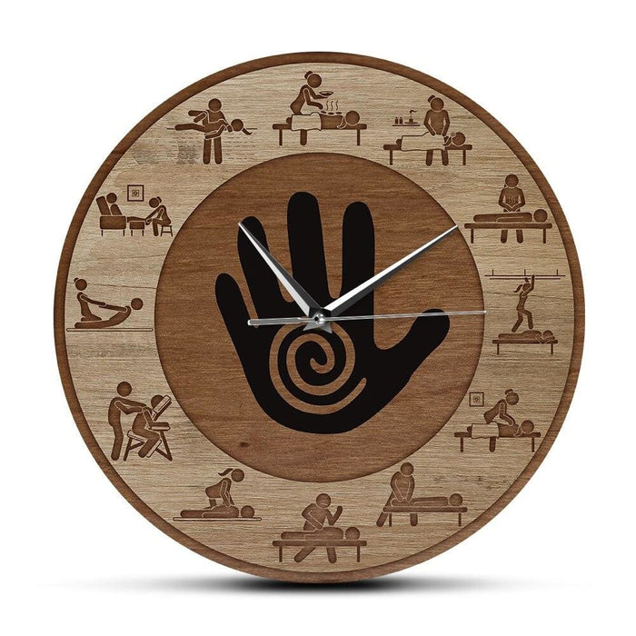 Massage Physical Therapy Print Wall Clock People Relax Body