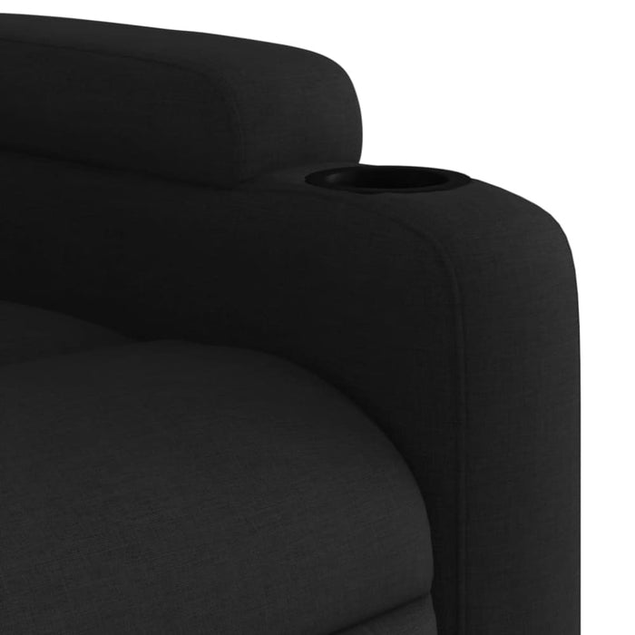 Massage Recliner Chair Black Fabric Tixtik