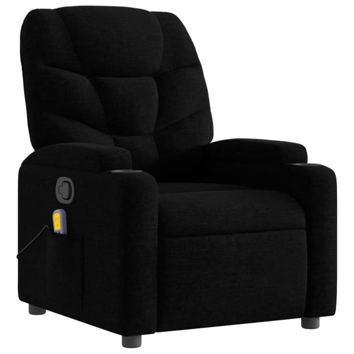 Massage Recliner Chair Black Fabric Txblbta