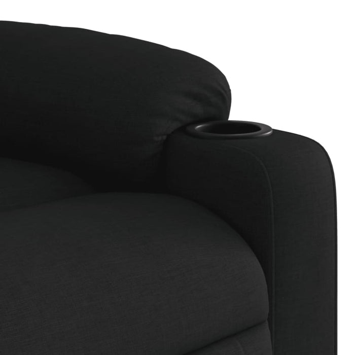 Massage Recliner Chair Black Fabric Txblnti