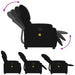 Massage Recliner Chair Black Fabric Txbplnl