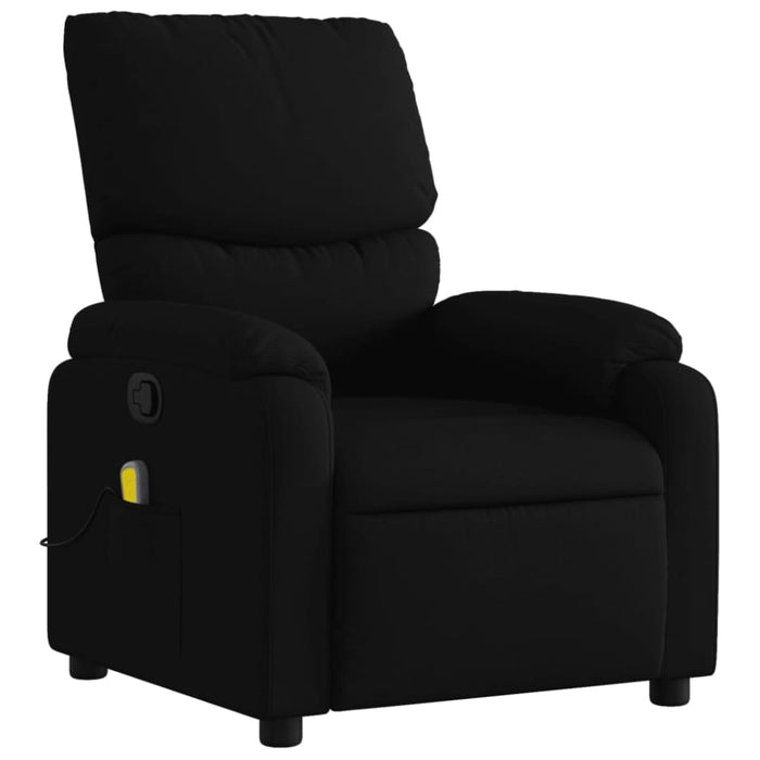 Massage Recliner Chair Black Fabric Txbplnl