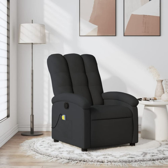 Massage Recliner Chair Black Fabric Txbpnib