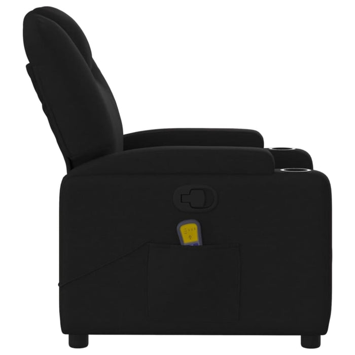 Massage Recliner Chair Black Fabric Txbppoa
