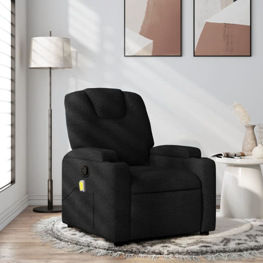 Massage Recliner Chair Black Fabric Txbppoa