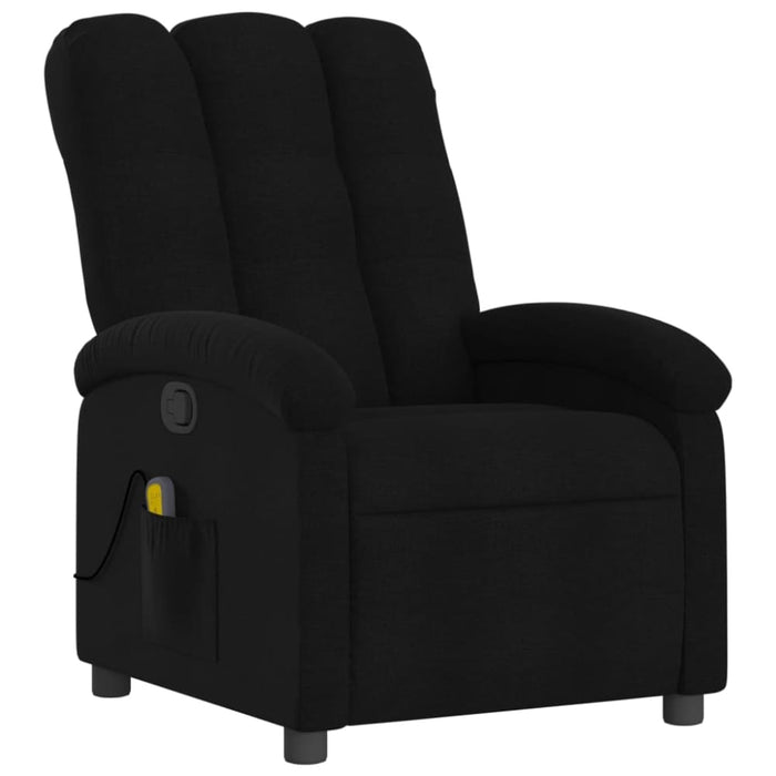 Massage Recliner Chair Black Fabric Txbptnl