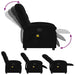 Massage Recliner Chair Black Fabric Txbptnl