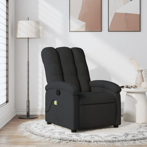 Massage Recliner Chair Black Fabric Txbptnl